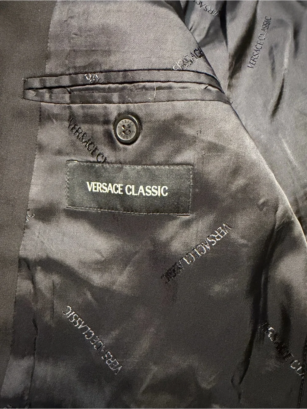 Versace Black Men's Sport Coat - Classic Notch Lapel